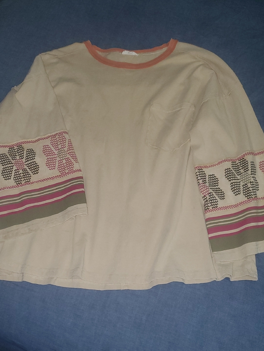 Easel 100% Cotton Boho Top EXC! Size L